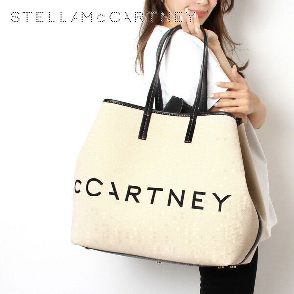 ステラ・マッカートニー Stella McCartney レディース ロゴプリント キャンバストートバッグ【9043 ECRU】7B0063WP0221 9043 ECRU/【2024SS】l-bag