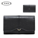 【サマーセール開催中】25SSモデルトッズ TOD'S フラップメタル 三つ折り財布【BLACK】XAWDBNB3300 XSO B999/【2025SS】l-...