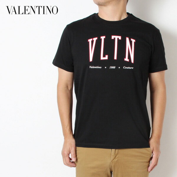 ヴァレンティノ・ガラヴァーニ Valentino Garavani VLTNプリント Tシャツ【ブラック】2V3MG13D96S TTL/【2023SS】m-tops