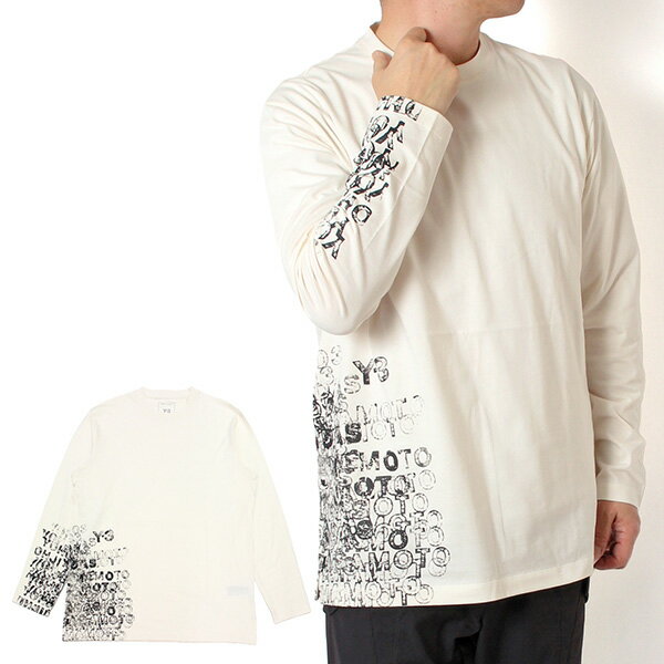 樂天商城 - 【ポイント祭】26SSモデルワイスリー Y-3(adidas×Yohji Yamamoto) グラフィック ロングスリーブ 長袖Tシャツ GFX LONG SLEEVE TEE【CHALK WHITE】KR2238 CHALK WHITE/【2026SS】m-tops
