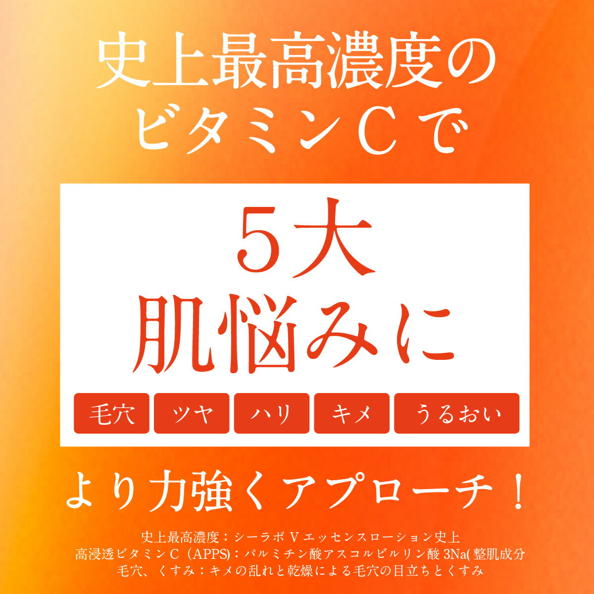 美容皮膚科学に基づき2倍になった史上最高高濃度ビタミンC