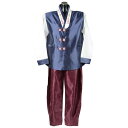 新商品入荷【送料無料】 韓国民族衣装 男性用 韓服 パジチョゴリ紺×赤 5014-5