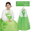 　【送料無料】 韓国民族衣装　チマチョゴリ　　ホワイト×グリーン 5002-11 P20Aug16●