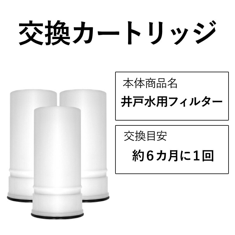 【 井戸用 交換フィルター 3本 】 井戸水 湧き水 赤さび 対応 浄水器 ビューク 【公式】 ドリームバンク 正規品 日本製 メーカー直販 中空糸膜 中空糸 ろ過 飲料水 浄水 一般細菌 大腸菌 O157 ピロリ菌 カートリッジ 台所用 濁度