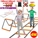 トレーニング ラダー 4m ミニ ハードル トレーニング用品 野球 陸上 ラグビー アジリティー サッカー フットサル 練習器具 部活 陸上競技場 バスケットボ...