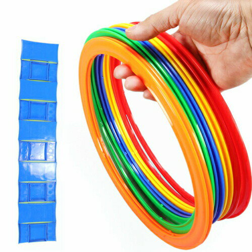 ケンケンパ リング フラフープ フラットフープ ステップカラーラバーリング 10個セット スピードリング ケンパ遊び 俊敏性を鍛える アジリティ 部活動練習 スピード 卒業 陸上 競技 キッズ 子供 幼稚園 保育園 リトミック 幼児教室通販セール サッカー 用品 セール