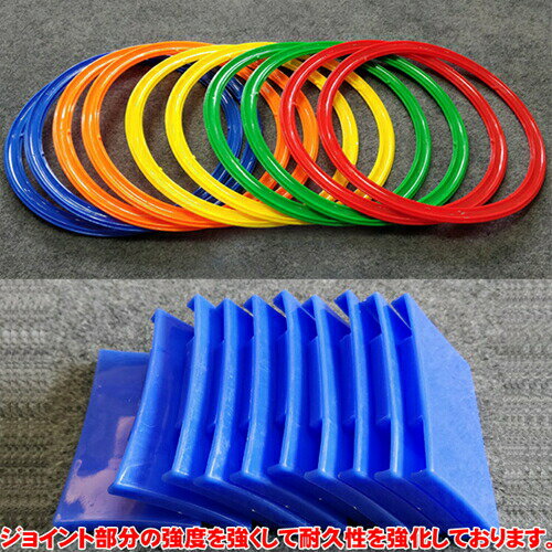 ケンケンパ リング フラフープ フラットフープ ステップカラーラバーリング 10個セット スピードリング ケンパ遊び 俊敏性を鍛える アジリティ 部活動練習 スピード 卒業 陸上 競技 キッズ 子供 幼稚園 保育園 リトミック 幼児教室通販セール サッカー 用品 セール