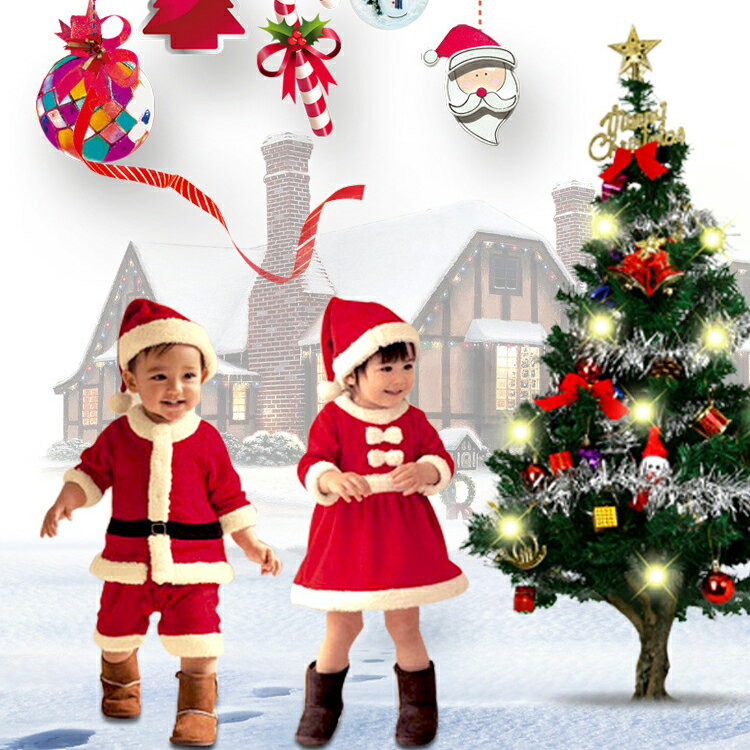 クリスマス衣装 クリスマスウエア サンタ衣装 子供用 パーティー用 赤 ポリエステル 帽子付き ワンピース女の子用 ズボン男の子用 クリスマスパーティーへ サイズ　全6サイズ　別表参照素材　ポリエステルカラー　赤ご使用のPC環境により、商品画像のカラーが多少異なる場合がございます。 5