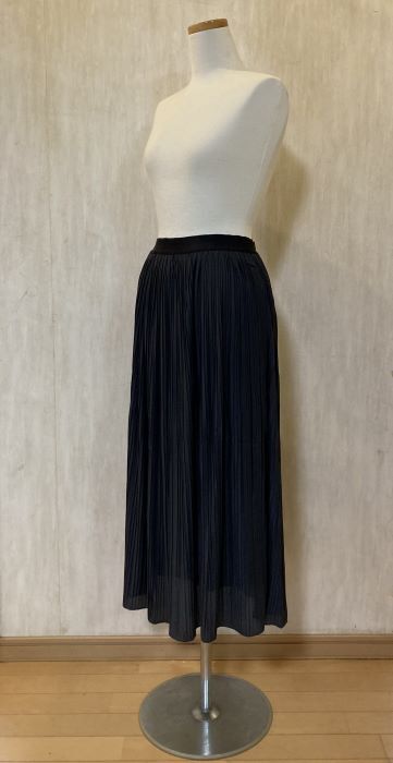 ロペ プリーツスカート レディース ロングスカート 細ヒダ ダークグレー W63/H90 送料無料