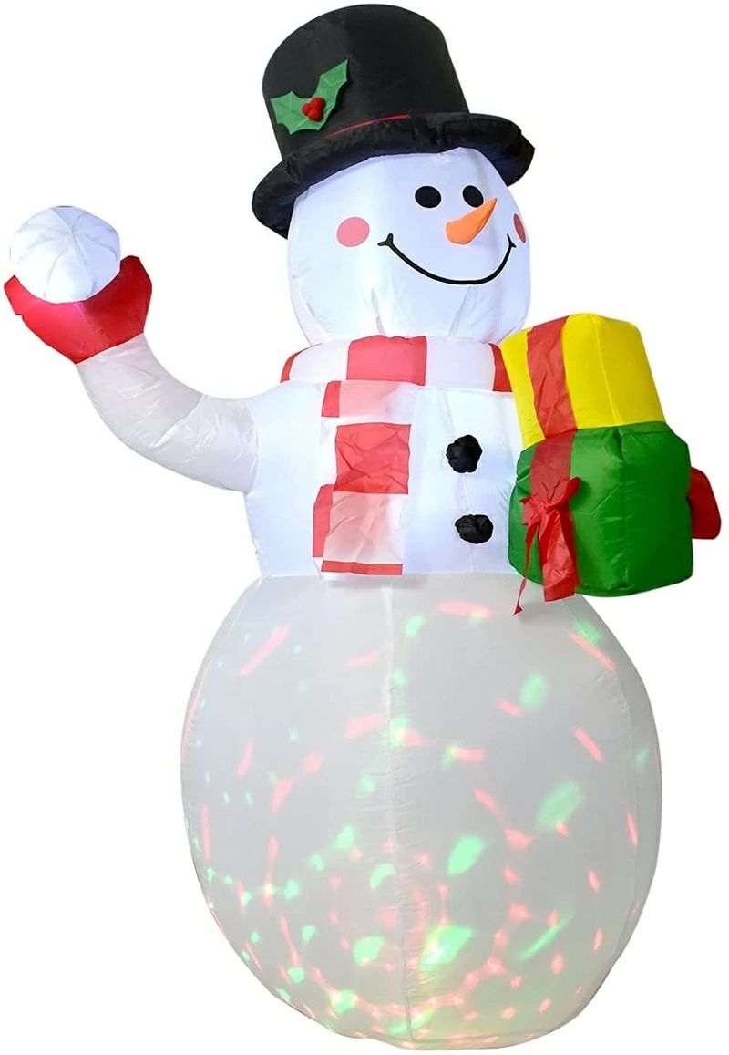 クリスマス 光る 雪だるま サンタクロースLED付き 膨張式 クリスマス飾り ハロウィーン クリスマス装飾品 ハロウィーン飾り エアー看板 (雪だるま) クリスマス サンタさん かわいい 雰囲気作り 自動点灯 ガーデン プレゼント