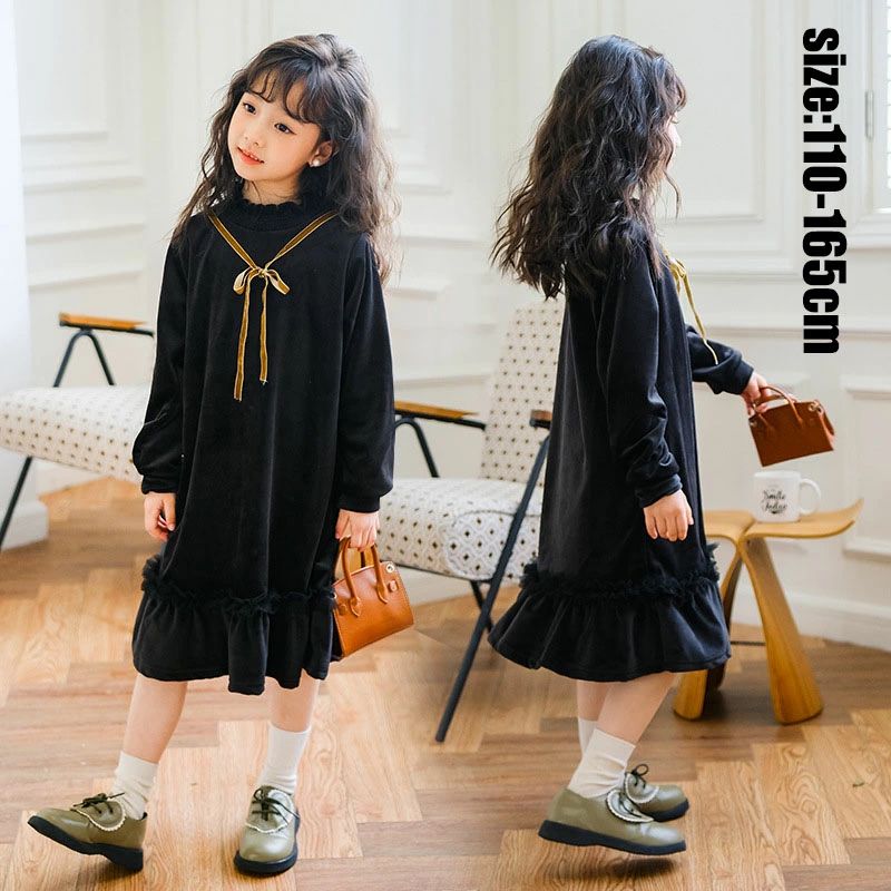 子供服 ドレス ワンピース キッズ 女の子 新品 秋冬 子供ドレス dress 韓国子供服 ジュニア 結婚式 演..