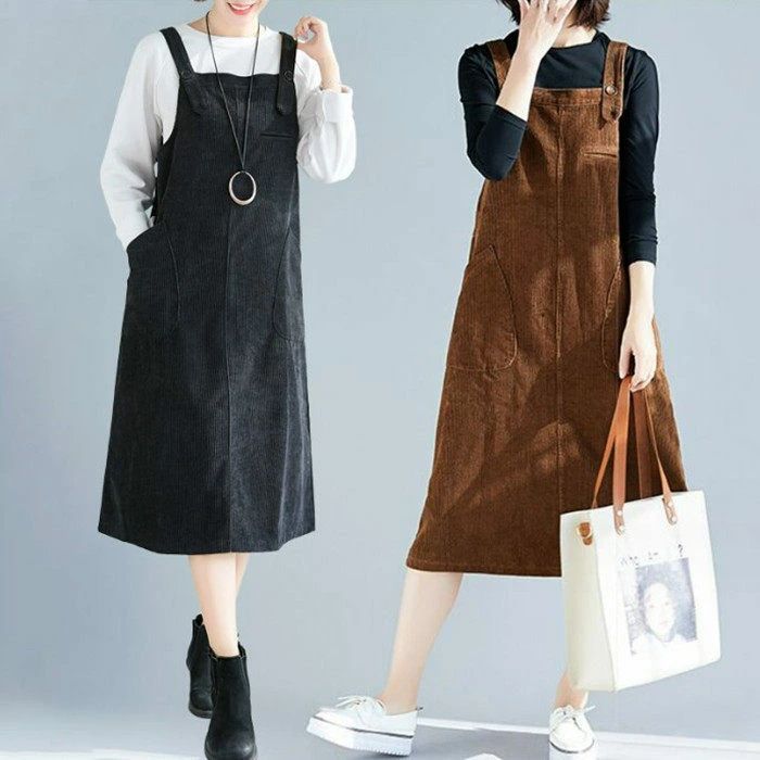 サロペット ジャンパースカート ミディアムサロペット レディース ワンピース 秋冬 コーデュロイ サロペットスカート 痩せる効果 大きいサイズ オシャレ 出かけ 女子会 学生 日常デート ゆったり 大人 お洒落 大人 可愛い 着回し 体型カバー