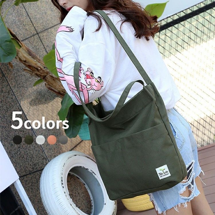 送料無料 トートバッグ 手提げ かば