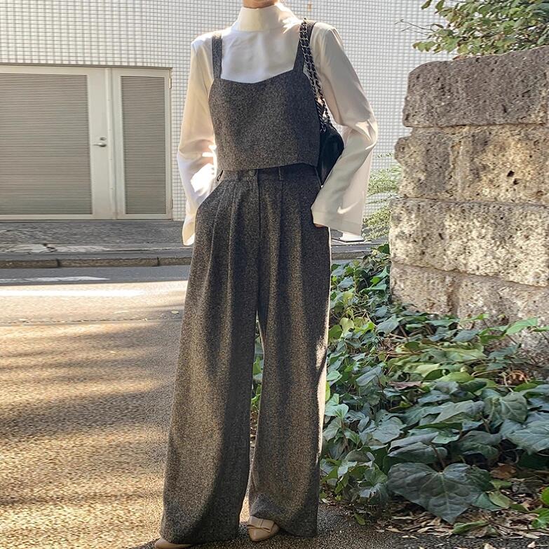 セットアップ単品 ブラウス単品 ツイードセットアップ レディース きれいめ パンツスーツ ベスト ロングパンツ 上下セット リボンタイ ブラウス 白 シャツ タックパンツ ワイドパンツ ワイド 春 秋 冬 フォーマル 上品 通勤 オフィス おしゃれ 入学式 入園式 卒業式