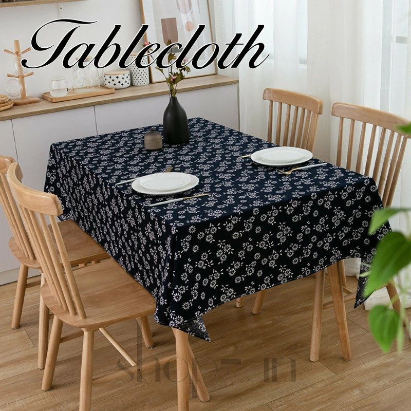 送料無料 テーブルクロス テーブルカバー 13サイズ ネイビー 花柄 かわいい レトロ おしゃれ マルチカ..