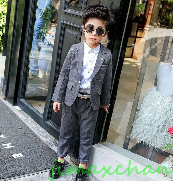 サマー 90-140cm 3点セット ベストスーツ 男の子 入学・入園スーツ スーツ フォーマル 卒業式 子供スーツ カジュアル 子供服 結婚式 フォーマル キ...