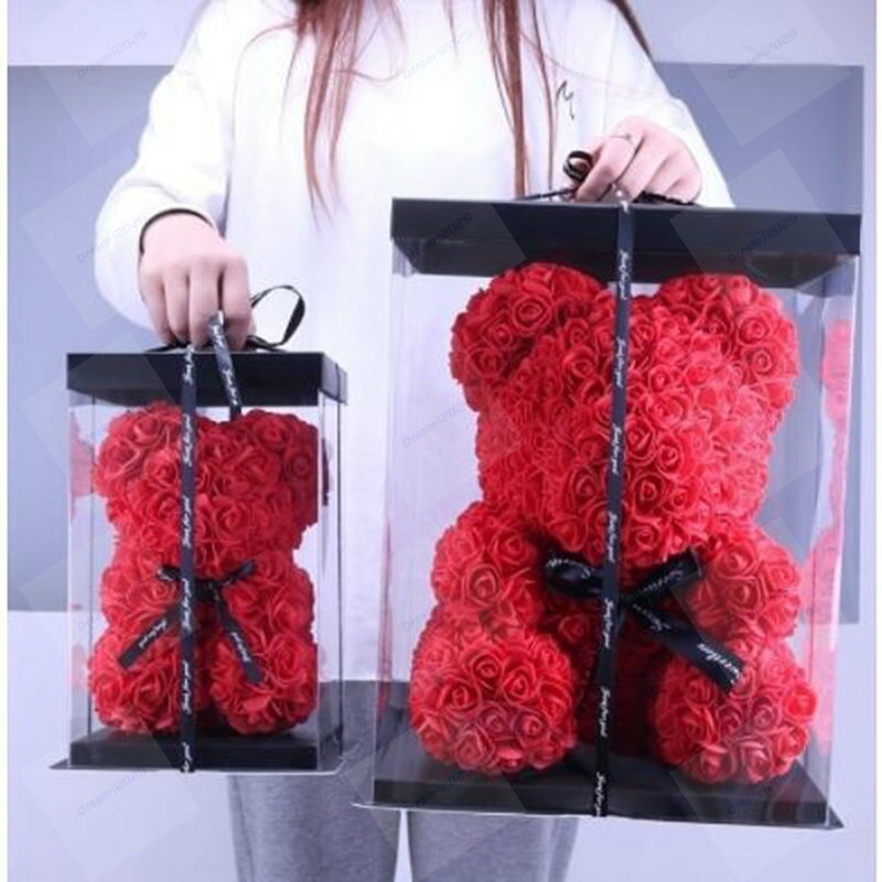 ギフトクマ型 熊 フラワー ボックスフラワー 造花 フラワー 枯れない花 プレゼント 結婚祝い バレンタインデー　ハート