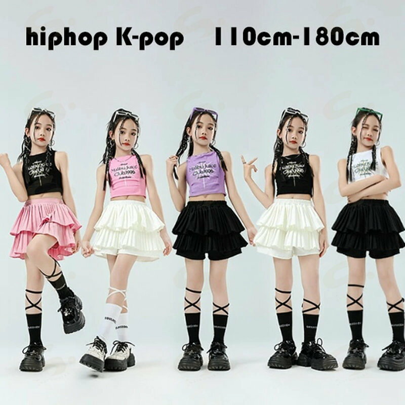 キッズダンス おしゃれ セットアップ 女の子 チアガール ドラムショー 公演服 hiph...