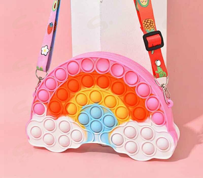 レディース サッチェルバッグ ショルダーバッグ プッシュポップ ストレス解消グッズ プッシュ ポップ バブル 知育 スクイーズ 玩具 カラフル バブル感覚 プッシュポップポップ ストレス プッシュポップバブル dream-l2025-10060303 Dream-L楽天市場店 パッケージ画像