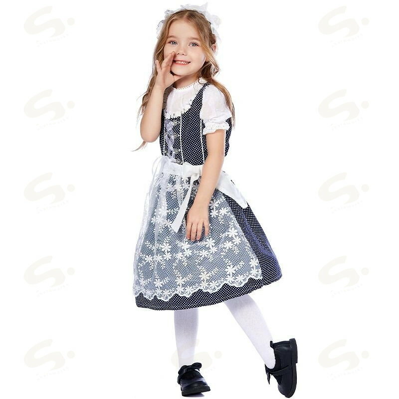 ハロウィン クリスマス コスプレ 衣装 子供 ミュンヘンのビール衣装 レースメイドのショードレス