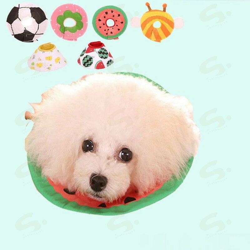 エリザベスカラー 犬 猫 ソフトエリザベスカラー ソフトタイプ 柔らかい やわらか かわいい マジックテープ サイズ調節可能 手術 怪我 傷舐め 足舐め 防止 傷口 保護 術後 引っかき 傷舐め XS S Mサイズ