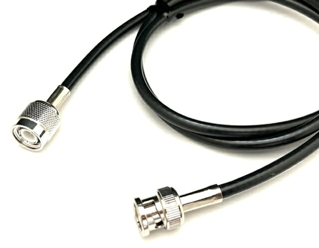 TNC-BNCコネクタ付RG58A/U同軸ケーブル 1M ポスト投函配送　TNCオス・BNCオス