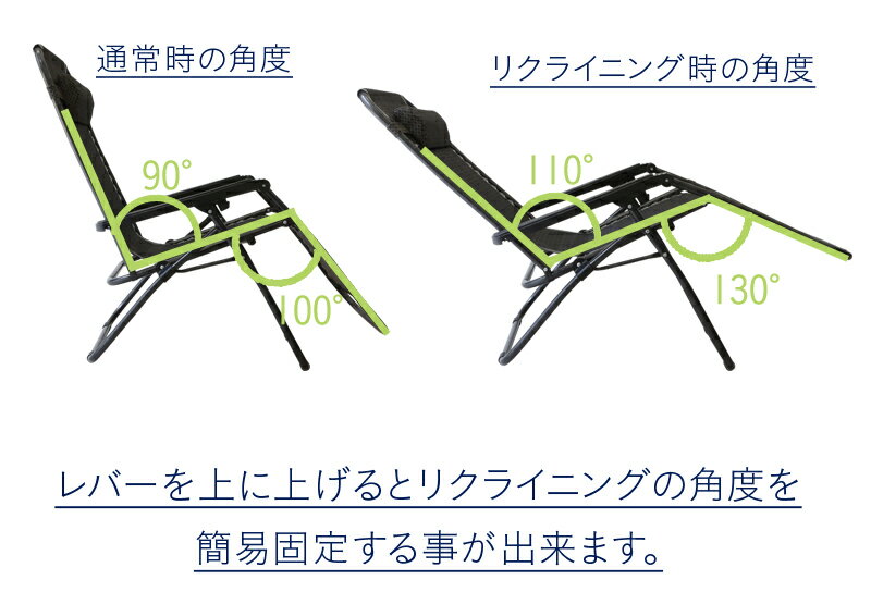 リラックスチェア 折りたたみ リクライニングチェア フットレスト付き【送料無料】【あす楽】