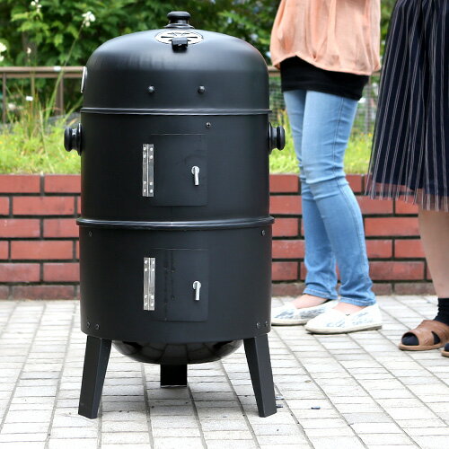 ＼店内全品ポイント5倍！／BBQコンロ 大型 バーベキューグリル バーベキューコンロ 燻製器 1台3役 3in1 屋外用