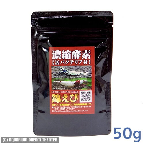 メール便発送 博多えび 錦えび NEW 濃縮酵素 50g 活バクテリア付 【シュリンプフード ・エビのえさ 博多エビ 錦エビ】 同梱・代引・日時指定不可