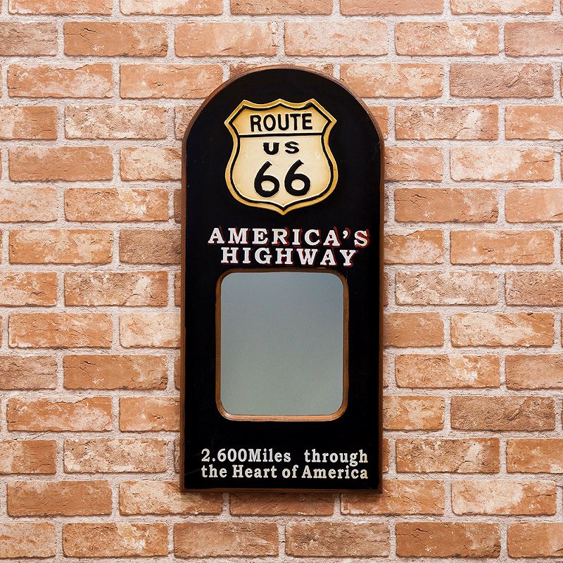 ウォールミラー（壁掛け鏡）　「ROUTE 66」