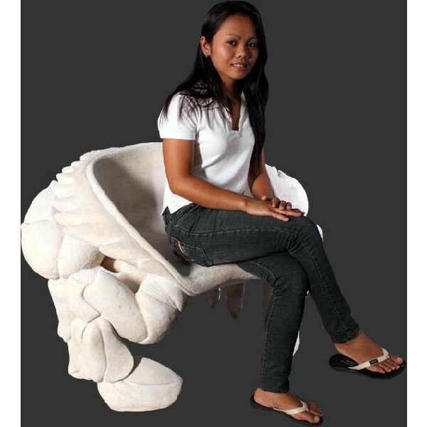 カニ(蟹)チェアー(イス)白(ビッグフィギュア)