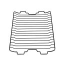 【送料無料】 リンナイ グリル焼き網 074-030-000 フッ素コート 部品 幅257×奥行334mm 焼き魚 Rinnal
