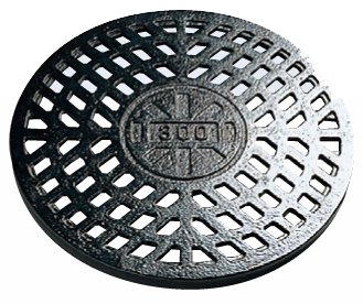 アロン化成 マンホール 鋳鉄製雨水格子蓋 耐圧2t 250型(直径278mm) F250K(穴あり）