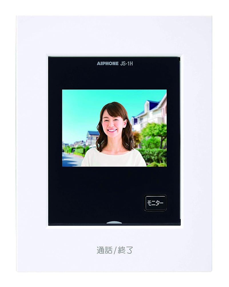 アイホン インターホン ドアホン 増設 子機 3.5型カラーモニター付 交互通話 プレストーク 壁取付 白 28×129×169mm JS-1H-T