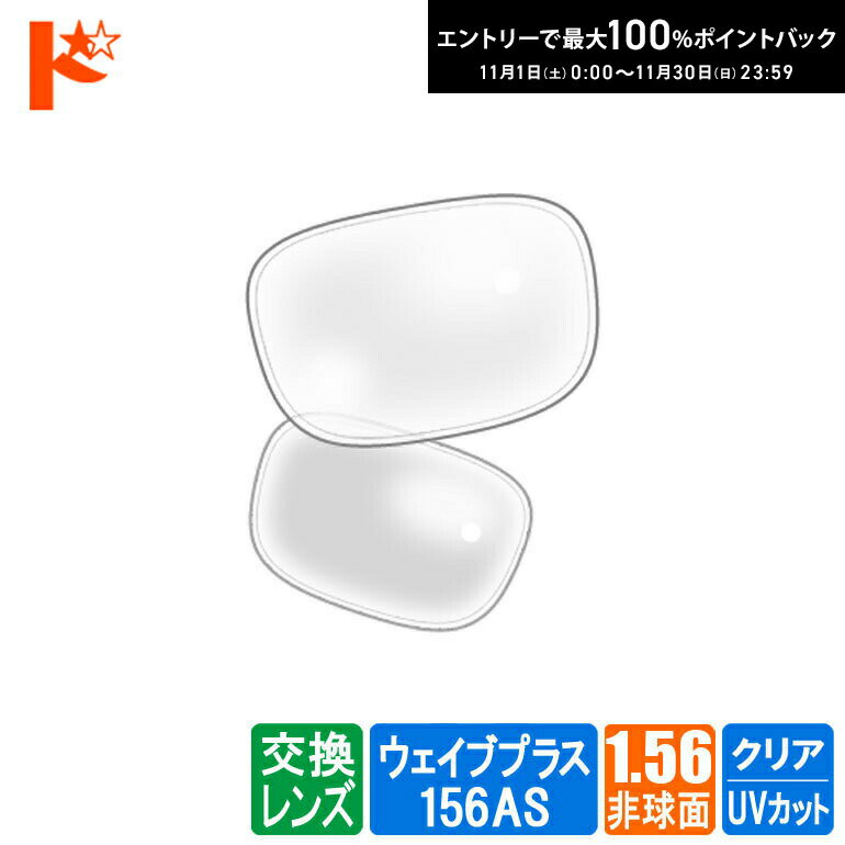 最大100%ポイントバック！11/30の23:59まで♪◆交換価格◆ネコメガネ度付き超薄型クリアレンズ 1.56非球面【ウェイブプラス156AS】 2枚1組