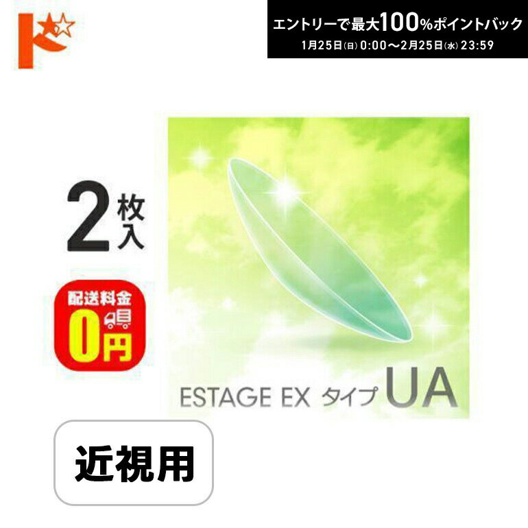 最大100%ポイントバック！2/25の23:59まで♪【送料無料】エスタージュEX タイプUA 2枚セット ドリコン3ヶ月保証付 / 長期装用 ハードコンタクトレンズ 近視 遠視