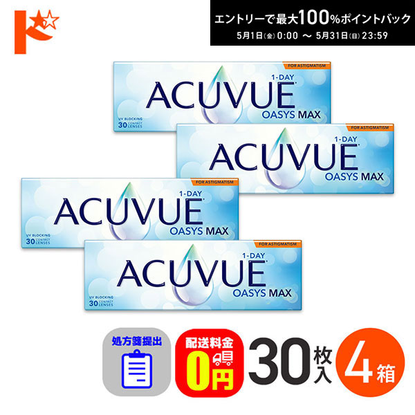 最大100%ポイントバック！5/31の23:59まで♪☆処方箋提出☆【送料無料】ワンデーアキュビュー ...