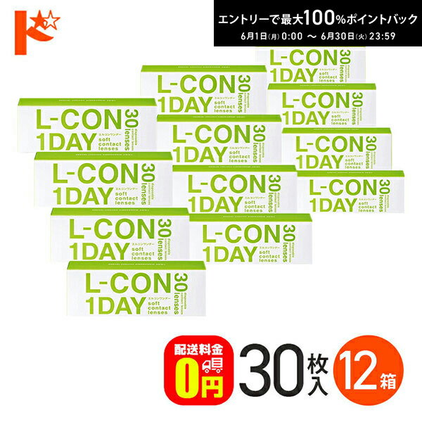 ワンデー エルコンワンデー 30枚入 12箱セット コンタクト 1日使い捨て 1day 【送料無料】の商品画像