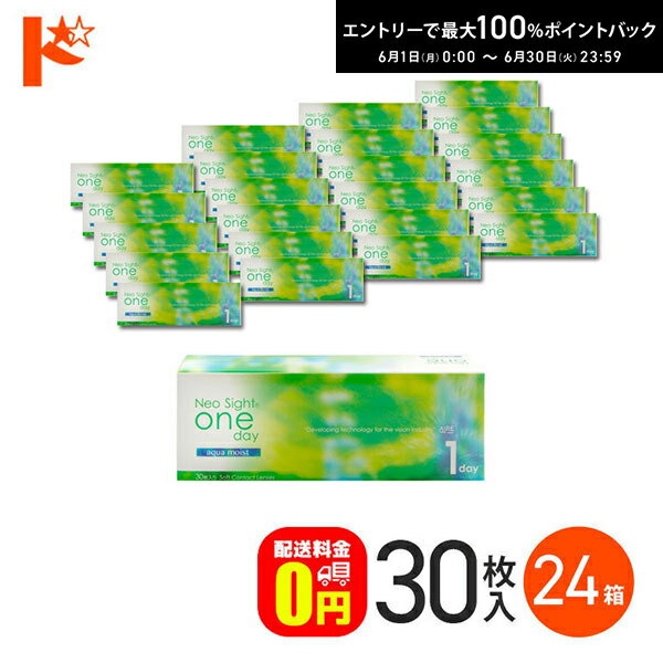 樂天商城 - 最大100%ポイントバック！6/30の23:59まで♪ネオサイトワンデーアクアモイスト 30枚入 24箱セット 【送料無料】