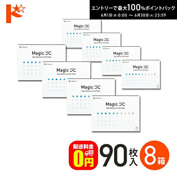 メニコンマジック Magic 90枚入り 8箱セット / 1日使い捨てコンタクトレンズ メニコン menicon うるおいキープ つけやすい スマートタッチ 高含水率 クリアレンズ 浜辺美波 SMART TOUCH 【送料無料】