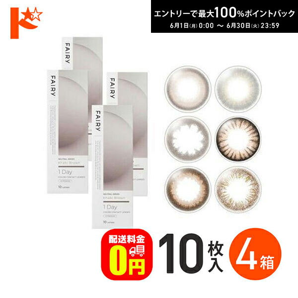 Rakuten - エントリーしてポイント5倍！6/11の1:59まで♪フェアリーワンデー ニュートラルシリーズ 10枚入 4箱セット 1日使い捨て 1day FAIRY 1Day NEUTRAL シンシア Sincere カラーコンタクトレンズ 【送料無料】