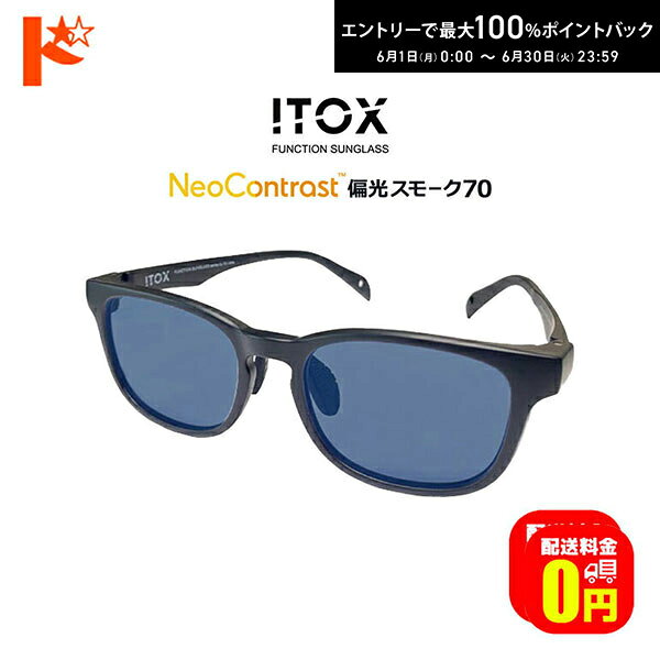 Rakuten - 先着順！最大400円OFFクーポンは6/3の23:59まで♪【送料無料】ITOX イトックス ネオコントラスト 偏光スモーク70 サングラス
