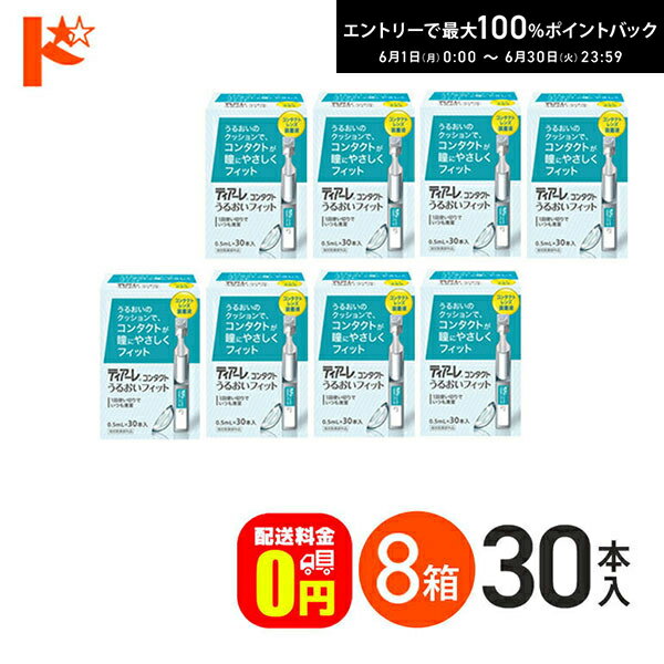 エントリーしてポイント5倍！6/4の20時から♪【送料無料】ティアーレ うるおいフィット 8箱セット コンタクトレンズ装着液 オフテクス
