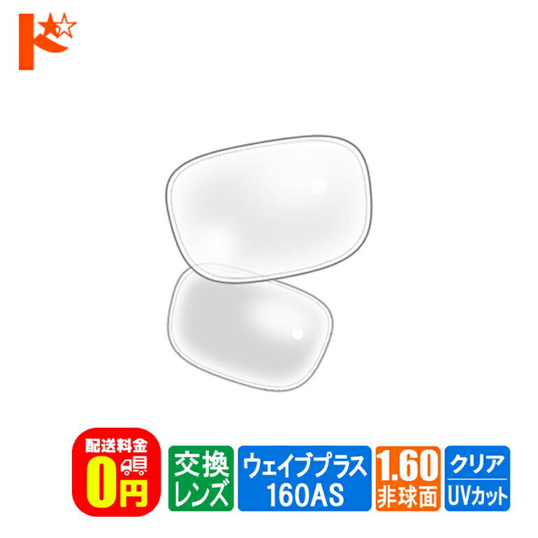 ◆交換価格◆ネコメガネ度付き超薄型クリアレンズ 1.60非球面【ウェイブプラス160AS】 2枚1組