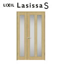 室内ドア 親子ドア ラシッサS LGG ノンケーシング枠 1220 W1188×H2023mm ガラス入りドア 錠付き/錠なし リクシル LIXIL 屋内 セミ...