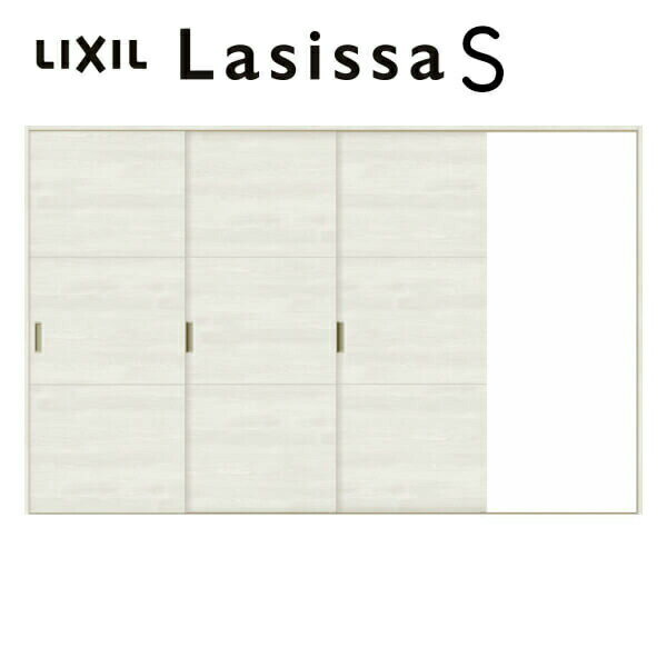 12月はエントリーでP10倍 室内引き戸 Vレール方式 3枚建 片引き戸 ラシッサS LAD ノンケーシング枠 3220 W3220×H2023mm リクシル LIXIL トステム TOSTEM 室内ドア 室内引戸 引き戸 片引戸 建材 室内 建具 交換 リフォーム DIY ドリーム