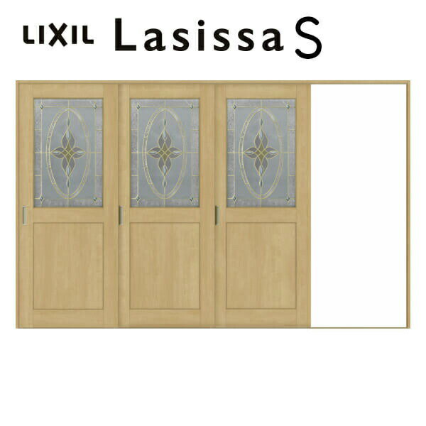 【5月はエントリーでP10倍】 室内引き戸 Vレール方式 3枚建 片引き戸 ラシッサS LWB ケーシング付枠 3220 W3220×H2023mm リクシル LIXIL トステム TOSTEM 室内ドア 室内引戸 引き戸 片引戸 建材 室内 建具 交換 リフォーム DIY ドリーム