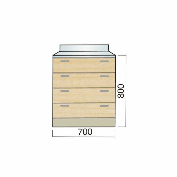 【12月はエントリーでP10倍】 レマン 奥行き460コンパクトハンドル取手 調理台 引出タイプ 幅70cm キッチン