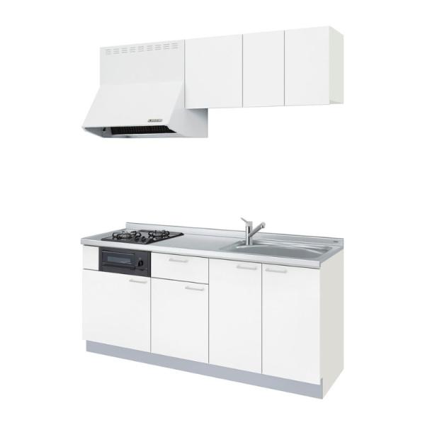 11月はエントリーでP10倍 コンパクトキッチン ティオ Tio LixiL 壁付I型 ベーシック W1500mm 間口150cm(グリル付き2口コンロ用) グループ1 リクシル システムキッチン 流し台 ドリーム