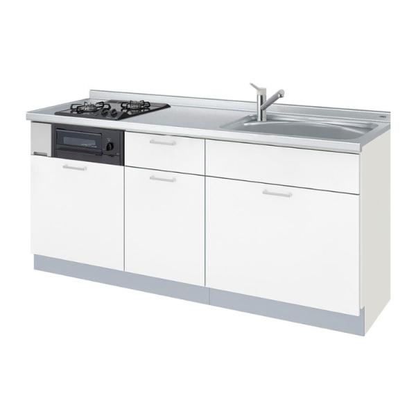 11月はエントリーでP10倍 コンパクトキッチン ティオ Tio LixiL 壁付I型 トレーボード W1800mm 間口180cm(グリル付3口コンロ用) グループ3 リクシル システムキッチン フロアユニットのみ ドリーム